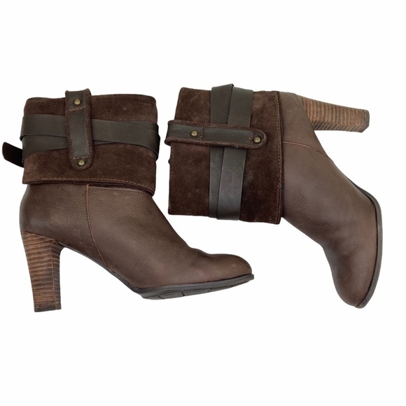 Nine West Brwn Suede/Leather Natica Roll-down Boot - Picture 7 of 11